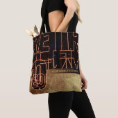 レトロネパーソナライズされたオン(名前/文字) トートバッグ (クローズアップ)