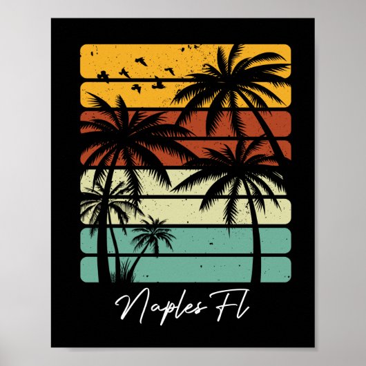 レトロネープルフロリダヴィンテージ70年代80年代ビーチスタイル ポスター (正面)