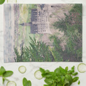 レトロノイシュヴァンシュタイン城ドイツ キッチンタオル (折り畳み)