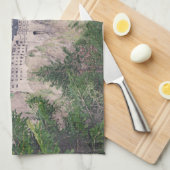 レトロノイシュヴァンシュタイン城ドイツ キッチンタオル (四つ折り)