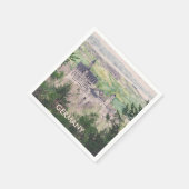 レトロノイシュヴァンシュタイン城ドイツ スタンダードカクテルナプキン (角)