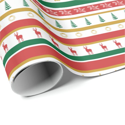 レトロノスタルジックなクリスマスのおもちゃだ ラッピングペーパー (ロールコーナー)