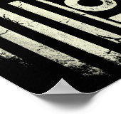 レトロノーキングス抗議サイン垂直アメリカ国旗 ポスター (角)