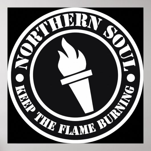 レトロノーザンソウルスタイルデザイン ポスター (正面)