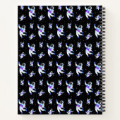 レトロノートに浮いている宇宙カスタム宇宙飛行士 ノートブック (裏面)