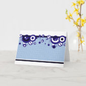 レトロノートカード カード (黄色い花)