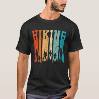 レトロハイキングアウトドアハイクキャンプマウンテンキャンプH Tシャツ