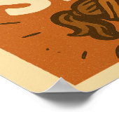 レトロハイキングウォールアートポスター自然愛好家 ポスター (角)