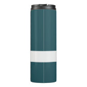 レトロハイキングキャンピングランドスケープ名前をカスタムするティール（緑がかった色） タンブラー (裏面)