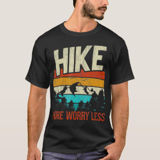 レトロハイクモアーワーレスハイキングキャンピングマウンテン Tシャツ