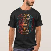 レトロハイロックレイク魚釣りTシャツ Tシャツ (正面)
