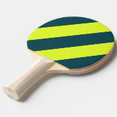 レトロハイヴィスイエロースリーはっきりしたストライプズ 卓球ラケット (正面アングル)