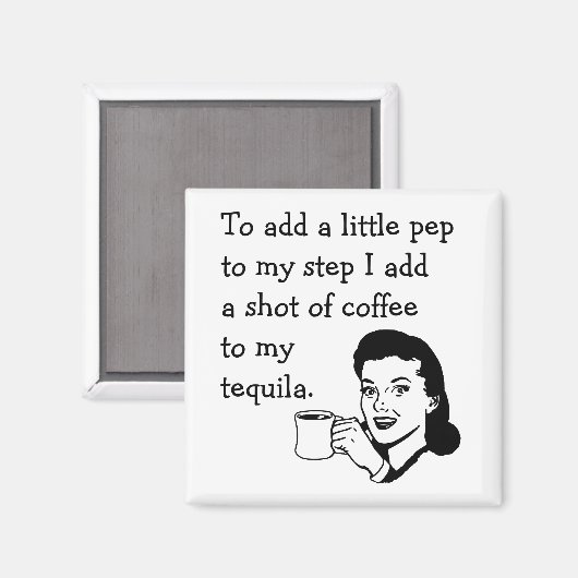 レトロハウスウィザードテおもしろいキラコーヒーペップ マグネット (正面/裏面)