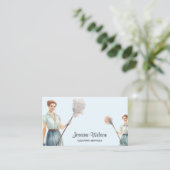 レトロハウスクリーニングサービスハウスキーピング 名刺 (スタンド正面)