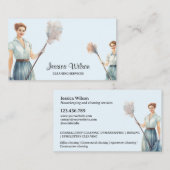 レトロハウスクリーニングサービスハウスキーピング 名刺 (正面/裏面)