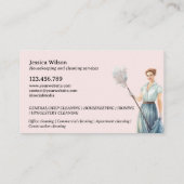 レトロハウスクリーニングサービスハウスキーピング 名刺 (裏面)