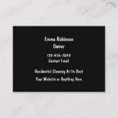 レトロハウスクリーニングサービス名刺大 名刺 (裏面)