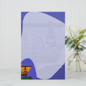 レトロハウスパーティーおもしろいジェットセットアートデザイン 便箋 (スタンド正面)