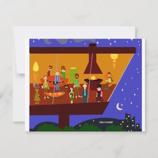 レトロハウスパーティー 招待状 (正面)