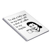 レトロハウスフおもしろいァイトテキラコーヒーペップ引用文 ノートブック (右側)