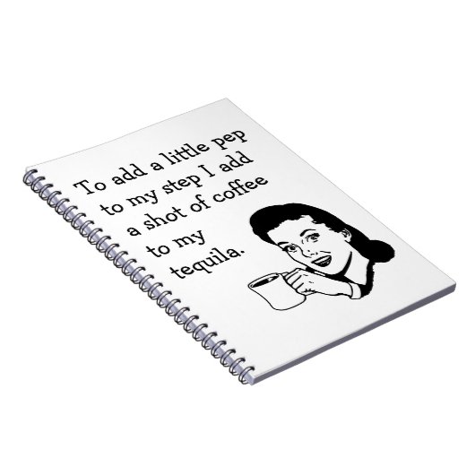 レトロハウスフおもしろいァイトテキラコーヒーペップ引用文 ノートブック (右側)