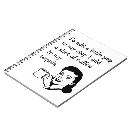 レトロハウスフおもしろいァイトテキラコーヒーペップ引用文 ノートブック (左側)