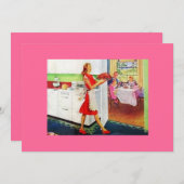 レトロハウスワイフ 招待状 (正面/裏面)