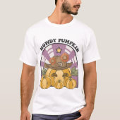 レトロハウディパンプキン - 秋のTシャツ Tシャツ (正面)