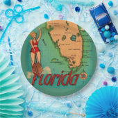 レトロハガキ ペーパープレート (パーティー)