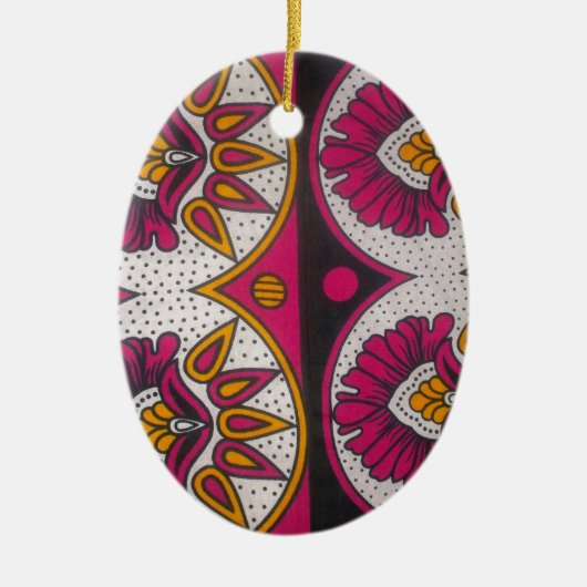 レトロハクナマタタアパレルギフトデザイナーメルチャンド セラミックオーナメント (正面)