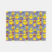 レトロハッチイースターエッグ フリースブランケット (正面(横))