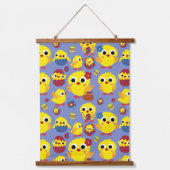 レトロハッチイースターエッグ 吊り下げ型タペストリー (正面)