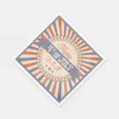 レトロハッピーアメリカ7月4日スターストライプズ スタンダードランチョンナプキン (角)