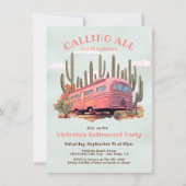 レトロハッピーキャンパーズリタイアメントパーティー 招待状 (正面)