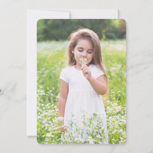 レトロハッピーキャンパーピンク誕生日招待状 招待状 (裏面)