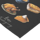 レトロハッピーサンクスギビング秋パンプキンパイ ショートテーブルランナー (コーナー)