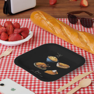 レトロハッピーサンクスギビング秋パンプキンパイ ペーパープレート