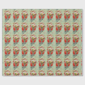 レトロハッピーサンタクロース自転車 ラッピングペーパー (フラット)