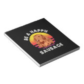 レトロハッピーソーセージ犬 ノートパッド (アングル)