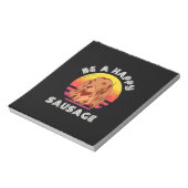 レトロハッピーソーセージ犬 ノートパッド (回転)