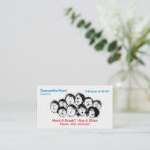 レトロハッピーチルドレンティーンエイジベビーシッティング 名刺 (スタンド正面)