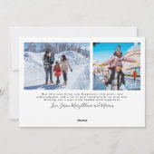 レトロハッピーニューイヤータイポグラフィ写真 シーズンカード (裏面)