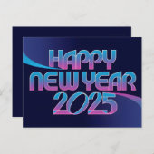 レトロハッピーニューイヤー2025 シーズンポストカード (正面/裏面)