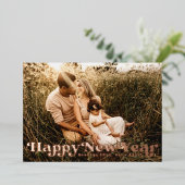 レトロハッピーニューイヤー 箔シーズンカード (立ち正面)