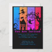 レトロハッピーハローウィンウィッチハウス幽霊墓地 招待状 (裏面)