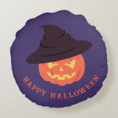 レトロハッピーハローウィンラウンドパンプキンピロー ラウンドクッション (裏面)