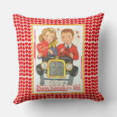 レトロハッピーバレンタインデー装飾用クッション クッション (裏面)