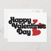 レトロハッピーバレンタインデー シーズンポストカード (正面/裏面)