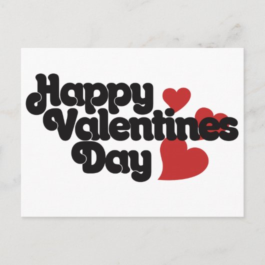 レトロハッピーバレンタインデー シーズンポストカード (正面)