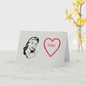 レトロハッピーバースデーをカスタマイズ可能 カード (黄色い花)